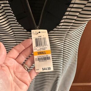 Material Girl brand Striped Black and White Sleeveless mini Dress